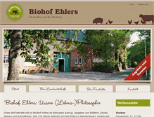 Tablet Screenshot of biohof-ehlers.de